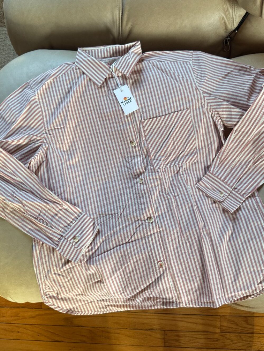 Marine Layer Jane Relaxed Cali Poplin Shirt - Picture 2 of 4
